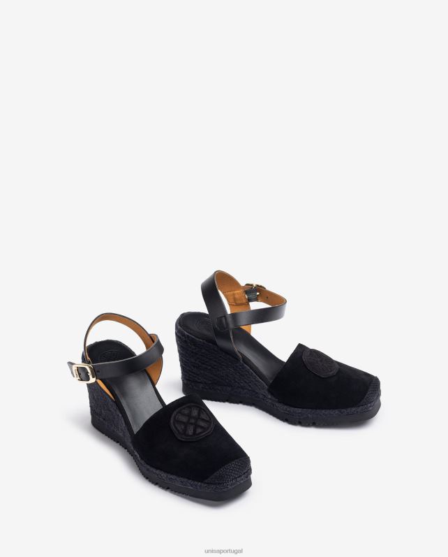 Unisa espadrille com monograma combinando mulheres 6V2Z6768 preto