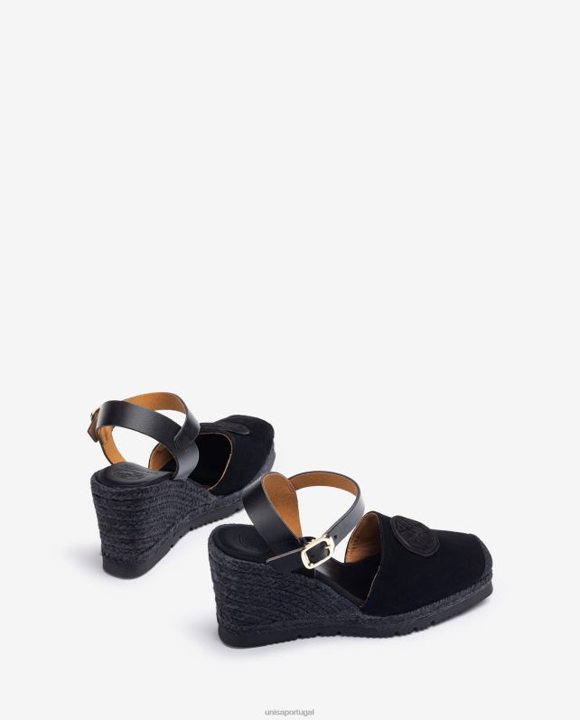 Unisa espadrille com monograma combinando mulheres 6V2Z6768 preto