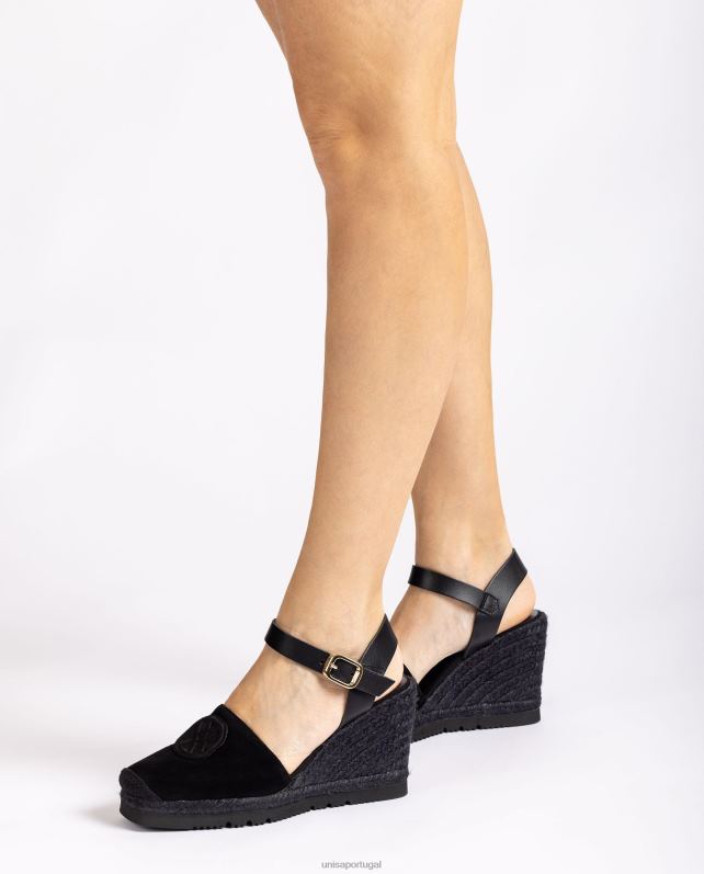 Unisa espadrille com monograma combinando mulheres 6V2Z6768 preto