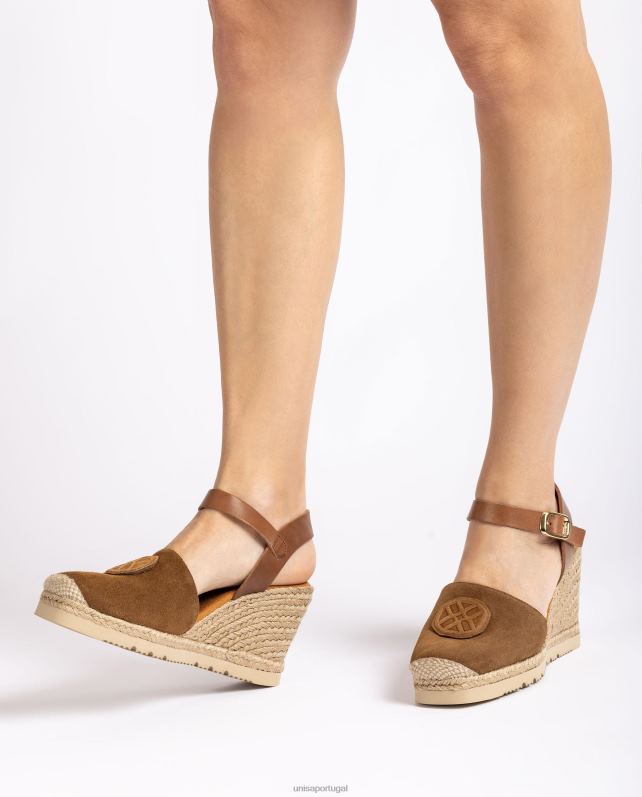 Unisa espadrille com monograma combinando mulheres 6V2Z6769 marrom