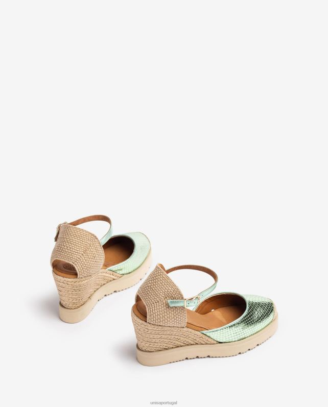 Unisa espadrille com tira no tornozelo efeito metalizado d'orsay mulheres 6V2Z6713 azul