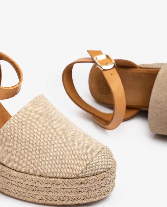 Unisa espadrille confeccionada em ecolino mulheres 6V2Z6755 bege