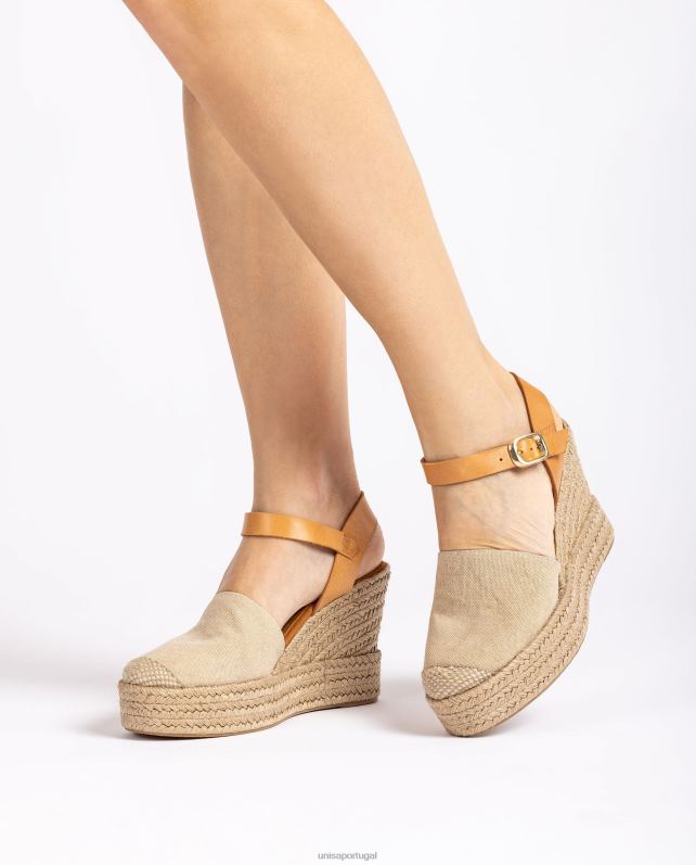 Unisa espadrille confeccionada em ecolino mulheres 6V2Z6755 bege