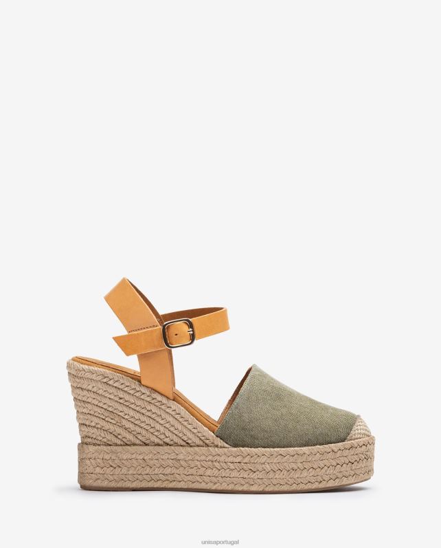 Unisa espadrille confeccionada em ecolino mulheres 6V2Z6756 verde