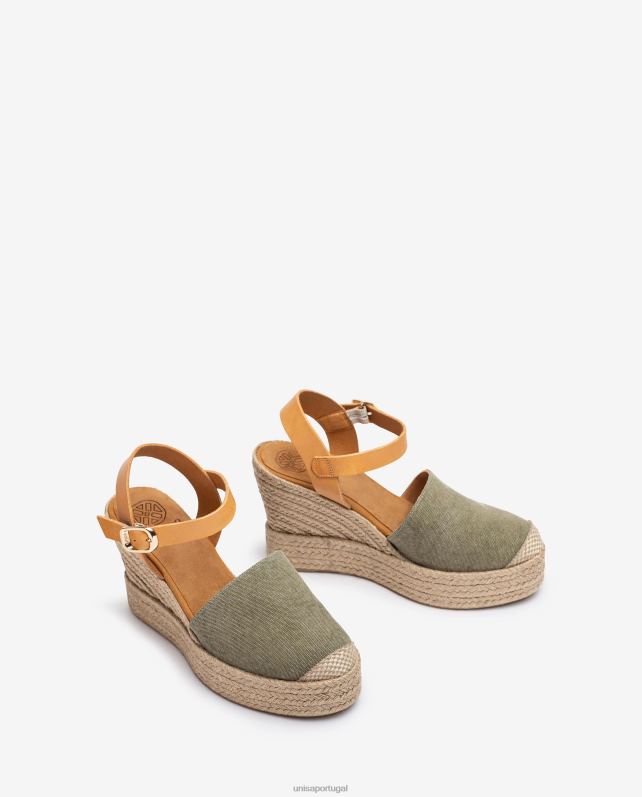 Unisa espadrille confeccionada em ecolino mulheres 6V2Z6756 verde