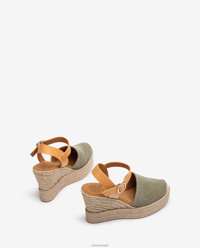 Unisa espadrille confeccionada em ecolino mulheres 6V2Z6756 verde