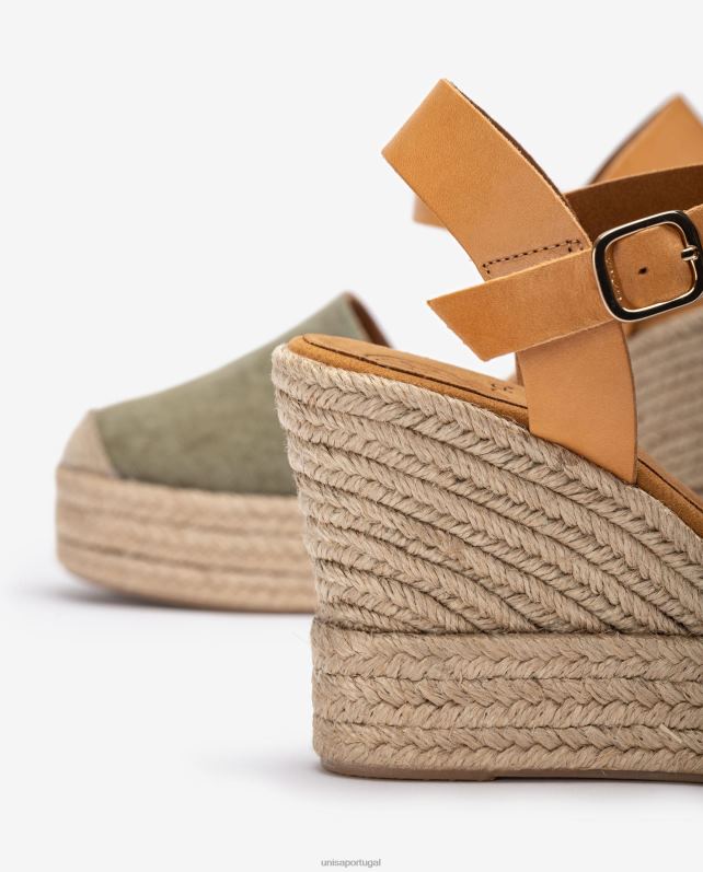 Unisa espadrille confeccionada em ecolino mulheres 6V2Z6756 verde