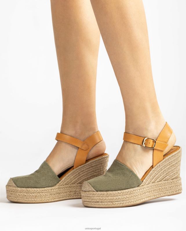 Unisa espadrille confeccionada em ecolino mulheres 6V2Z6756 verde