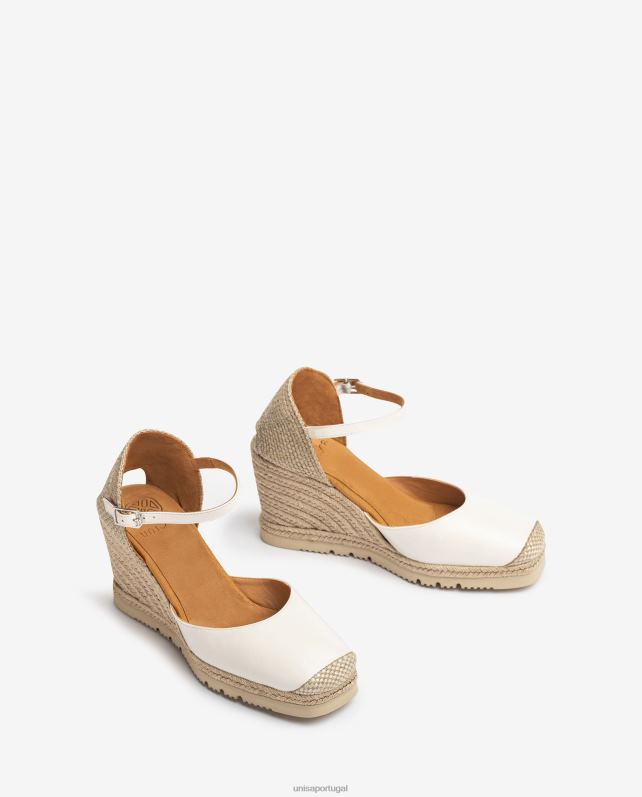 Unisa espadrille de couro com solado de borracha mulheres 6V2Z6739 moda