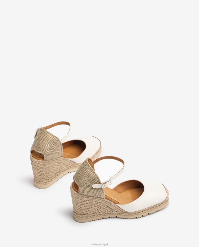 Unisa espadrille de couro com solado de borracha mulheres 6V2Z6739 moda