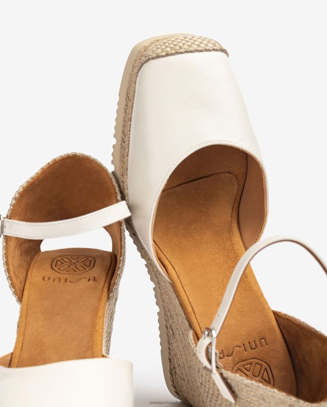 Unisa espadrille de couro com solado de borracha mulheres 6V2Z6739 moda
