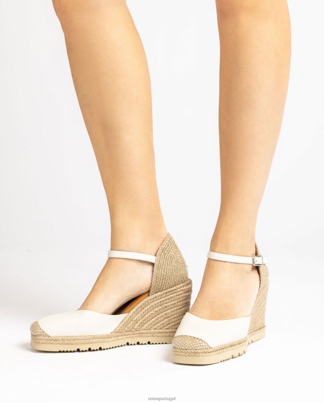 Unisa espadrille de couro com solado de borracha mulheres 6V2Z6739 moda