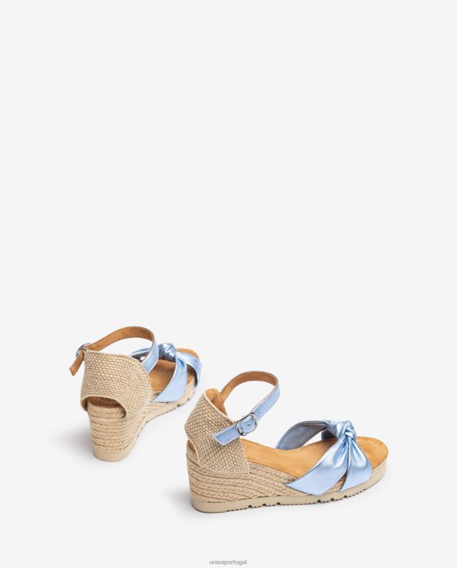 Unisa espadrille superlight d'orsay com tira no tornozelo mulheres 6V2Z6781 azul