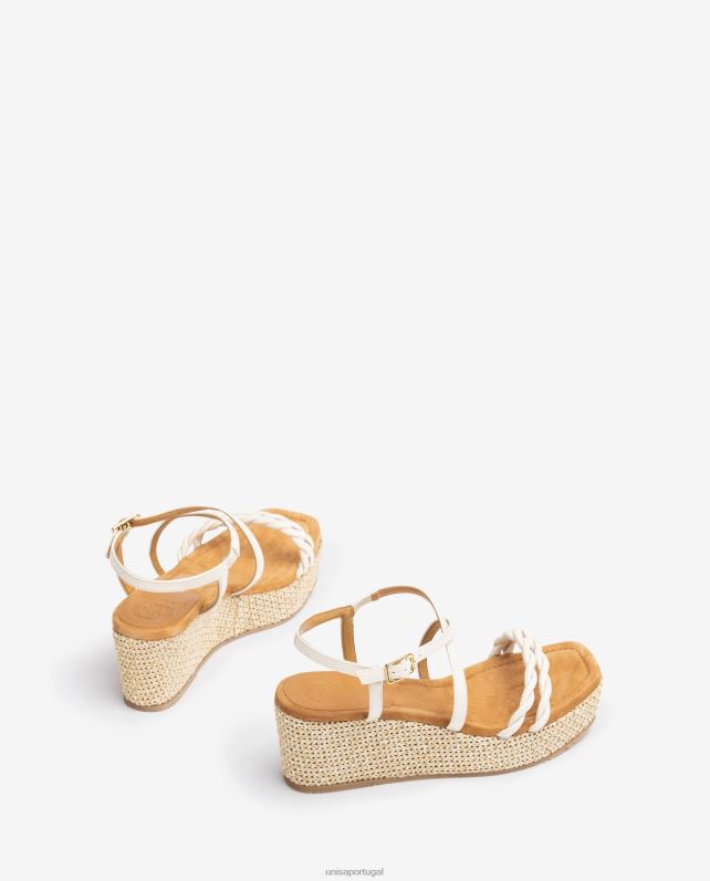 Unisa sandália com salto bloco e tiras em espiral mulheres 6V2Z6159 moda