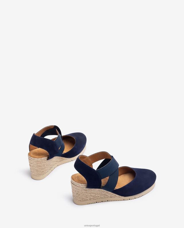 Unisa sandália com tiras elásticas mulheres 6V2Z6772 azul