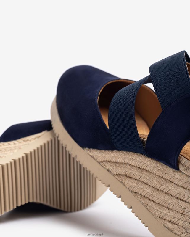 Unisa sandália com tiras elásticas mulheres 6V2Z6772 azul