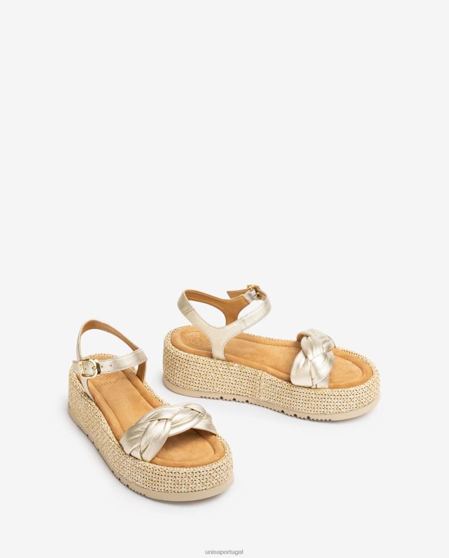 Unisa sandália com trança acolchoada na frente mulheres 6V2Z696 gracioso