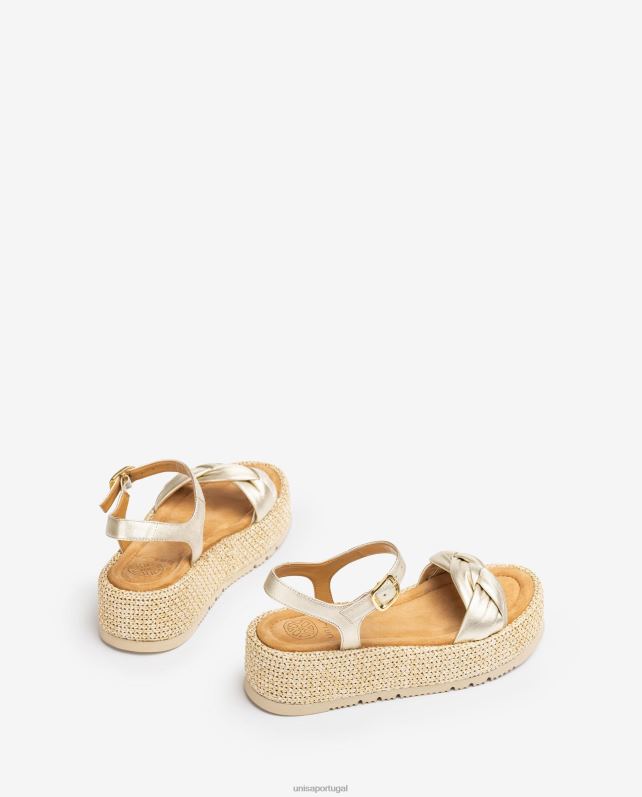 Unisa sandália com trança acolchoada na frente mulheres 6V2Z696 gracioso