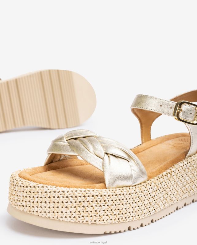 Unisa sandália com trança acolchoada na frente mulheres 6V2Z696 gracioso