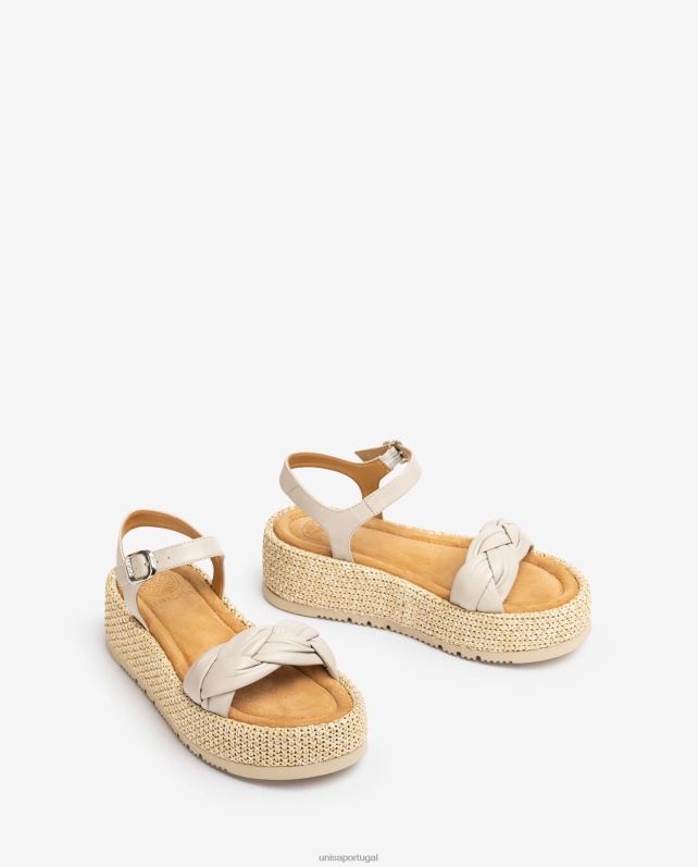 Unisa sandália com trança acolchoada na frente mulheres 6V2Z697 moda