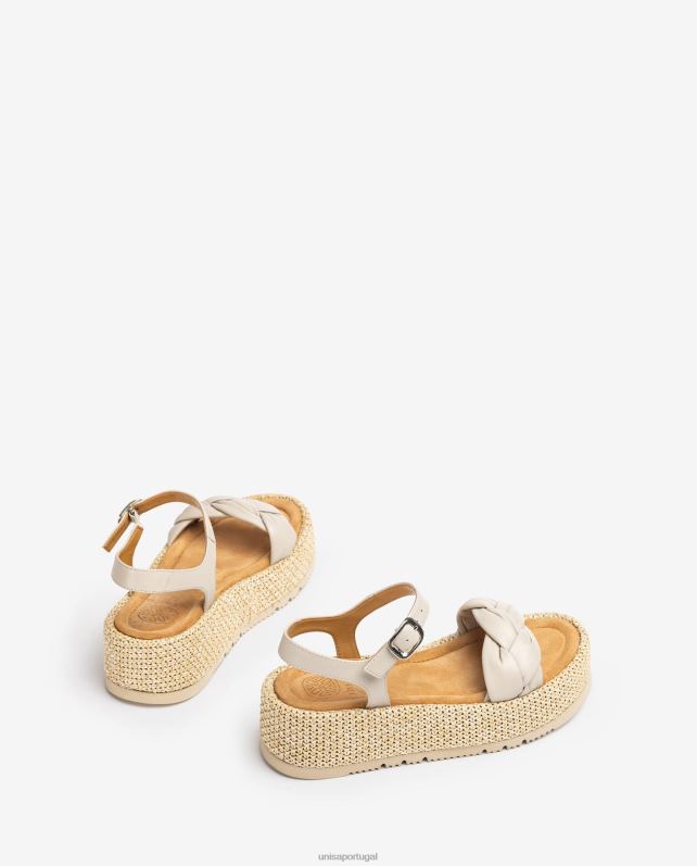 Unisa sandália com trança acolchoada na frente mulheres 6V2Z697 moda