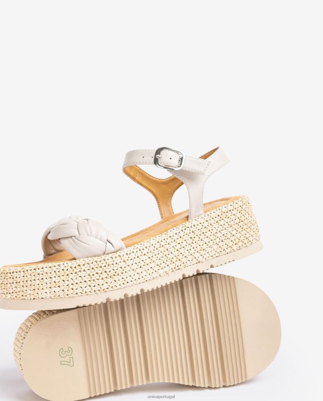 Unisa sandália com trança acolchoada na frente mulheres 6V2Z697 moda