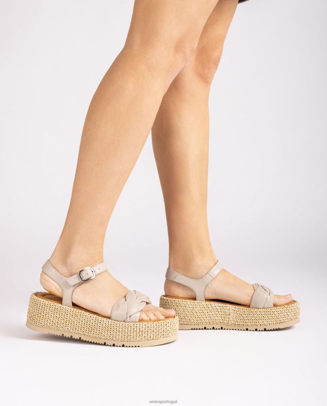 Unisa sandália com trança acolchoada na frente mulheres 6V2Z697 moda