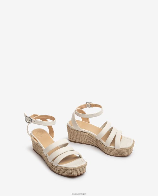 Unisa sandália de tiras com bico quadrado mulheres 6V2Z6370 branco