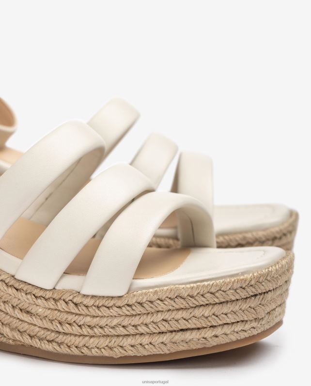 Unisa sandália de tiras com bico quadrado mulheres 6V2Z6370 branco