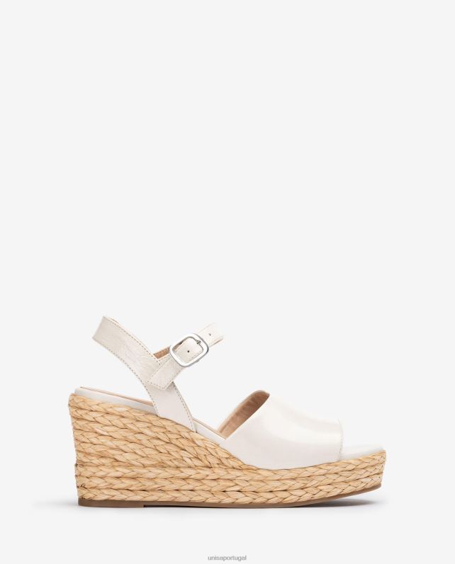 Unisa sandália de vamp e juta larga mulheres 6V2Z6299 branco