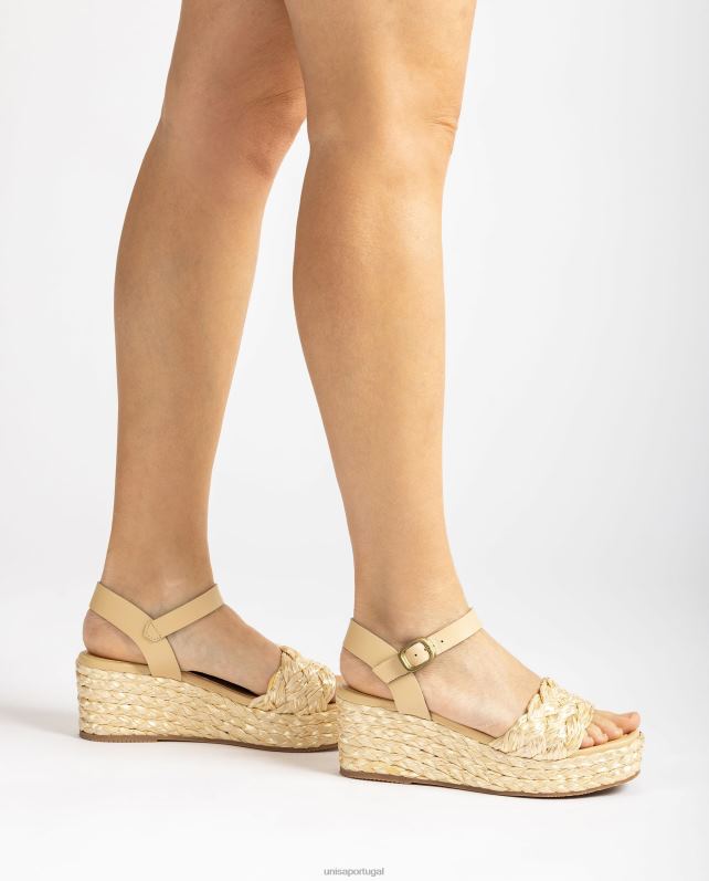Unisa sandália plataforma trançada mulheres 6V2Z6431 gracioso
