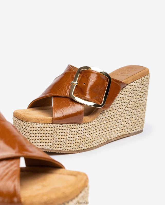 Unisa sandália salto alto com fivela mulheres 6V2Z6462 gracioso