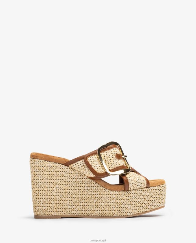 Unisa sandália salto alto com fivela mulheres 6V2Z6463 moda