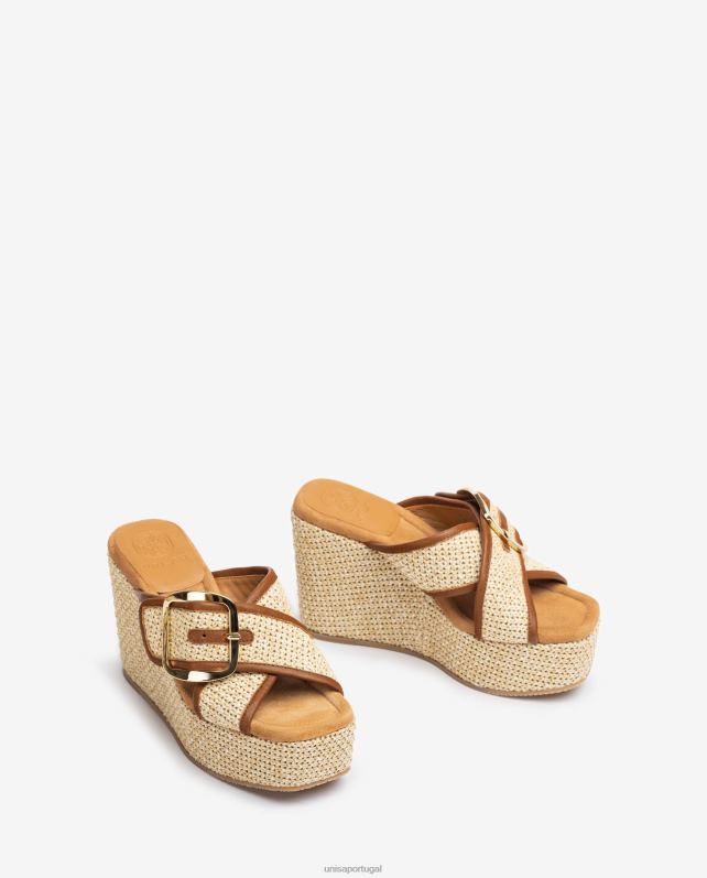 Unisa sandália salto alto com fivela mulheres 6V2Z6463 moda