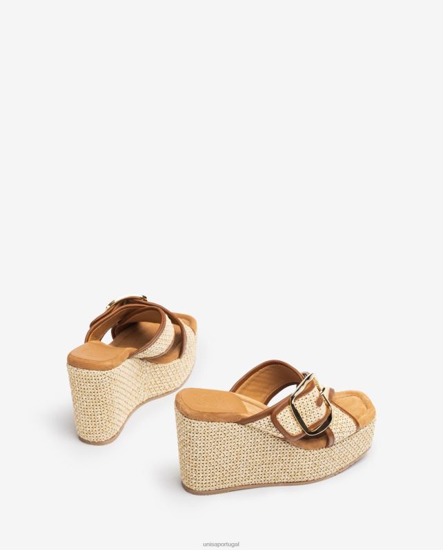 Unisa sandália salto alto com fivela mulheres 6V2Z6463 moda