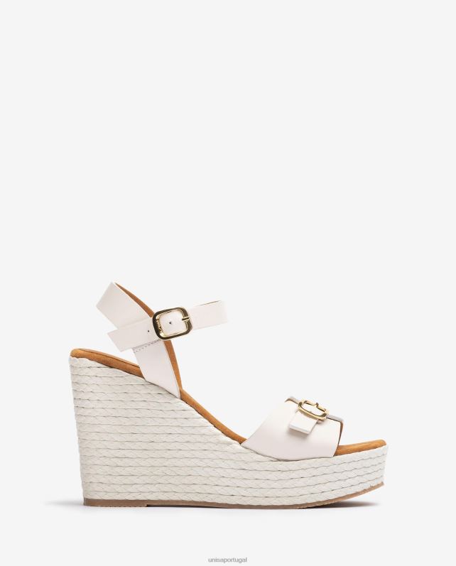 Unisa sandália salto alto mulheres 6V2Z6189 branco