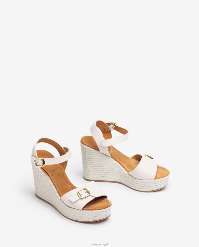 Unisa sandália salto alto mulheres 6V2Z6189 branco