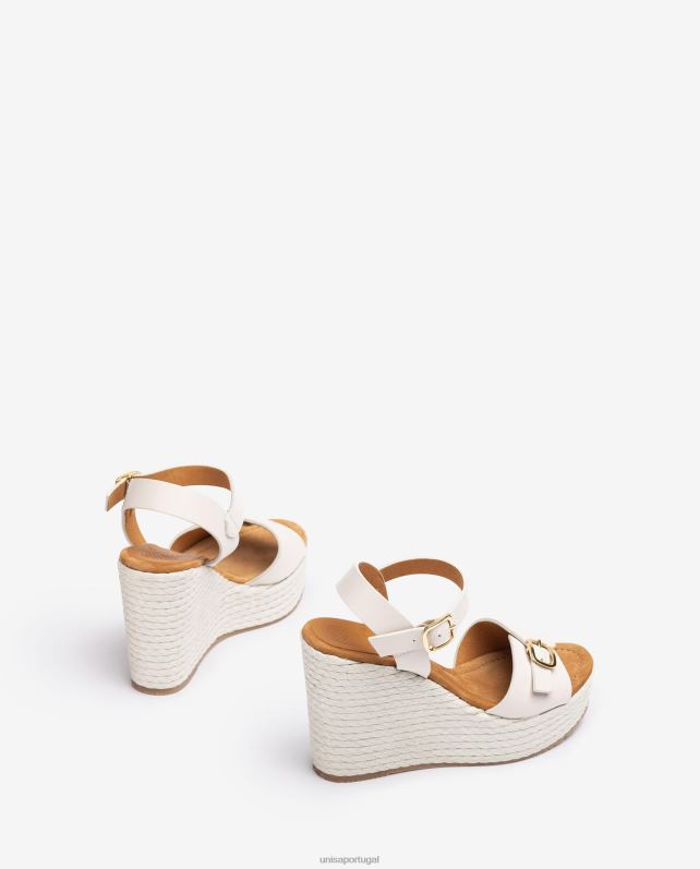 Unisa sandália salto alto mulheres 6V2Z6189 branco