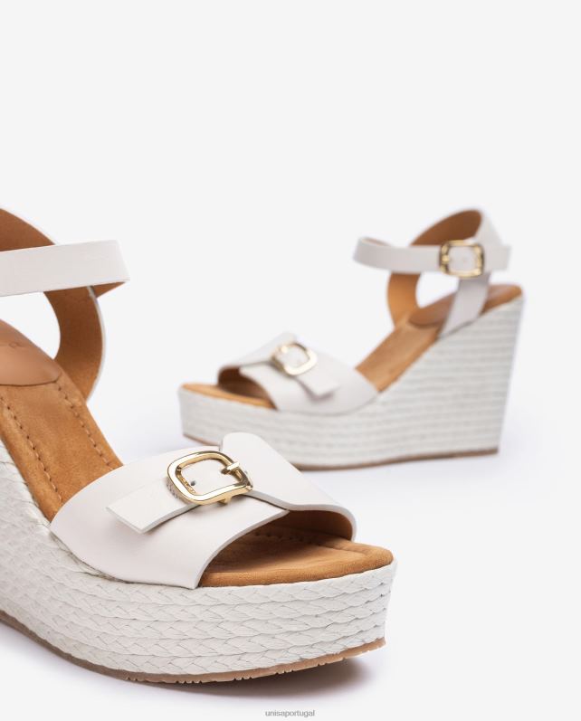 Unisa sandália salto alto mulheres 6V2Z6189 branco