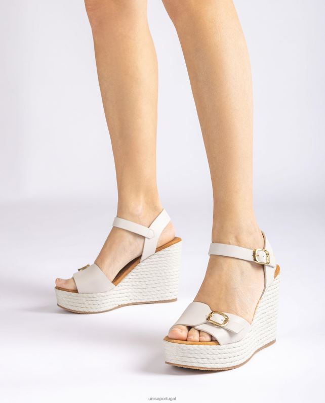 Unisa sandália salto alto mulheres 6V2Z6189 branco