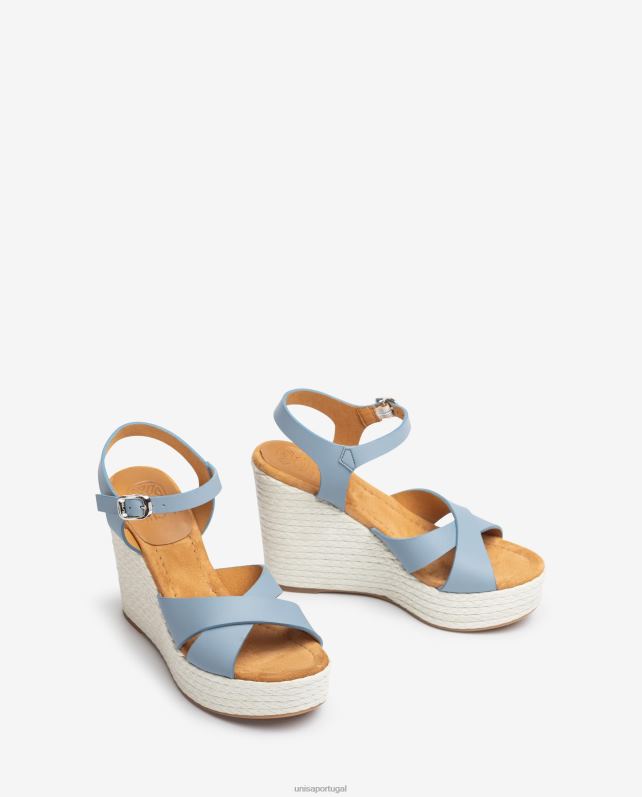 Unisa sandália salto alto mulheres 6V2Z6191 azul