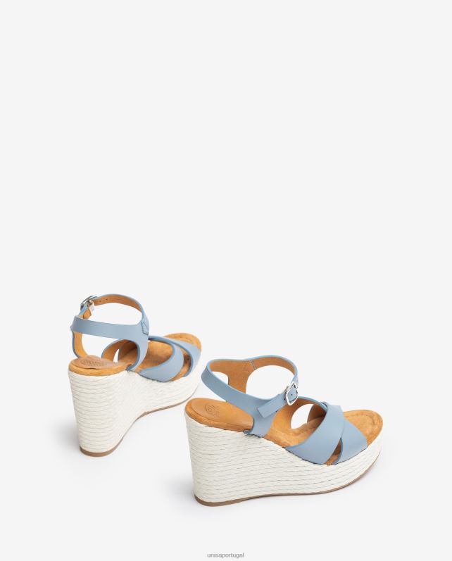 Unisa sandália salto alto mulheres 6V2Z6191 azul