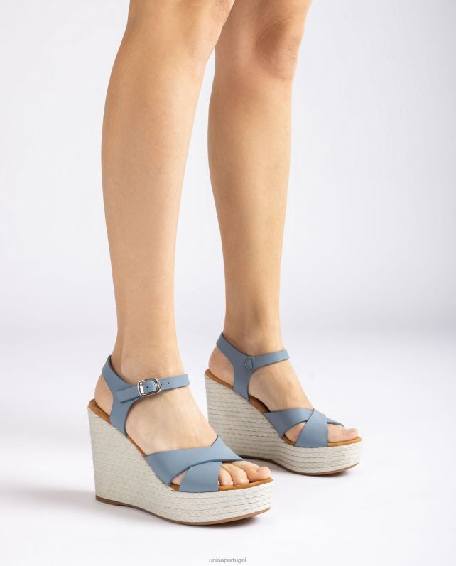 Unisa sandália salto alto mulheres 6V2Z6191 azul