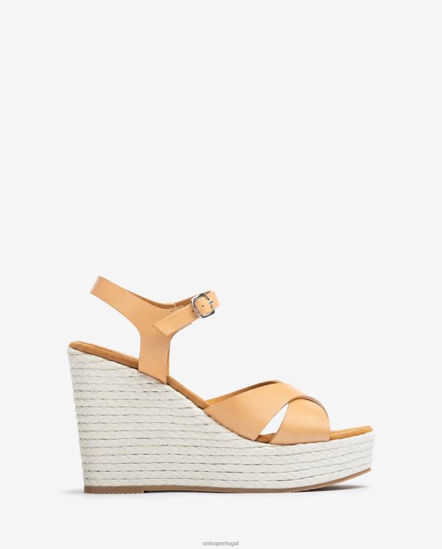 Unisa sandália salto alto mulheres 6V2Z6193 marrom