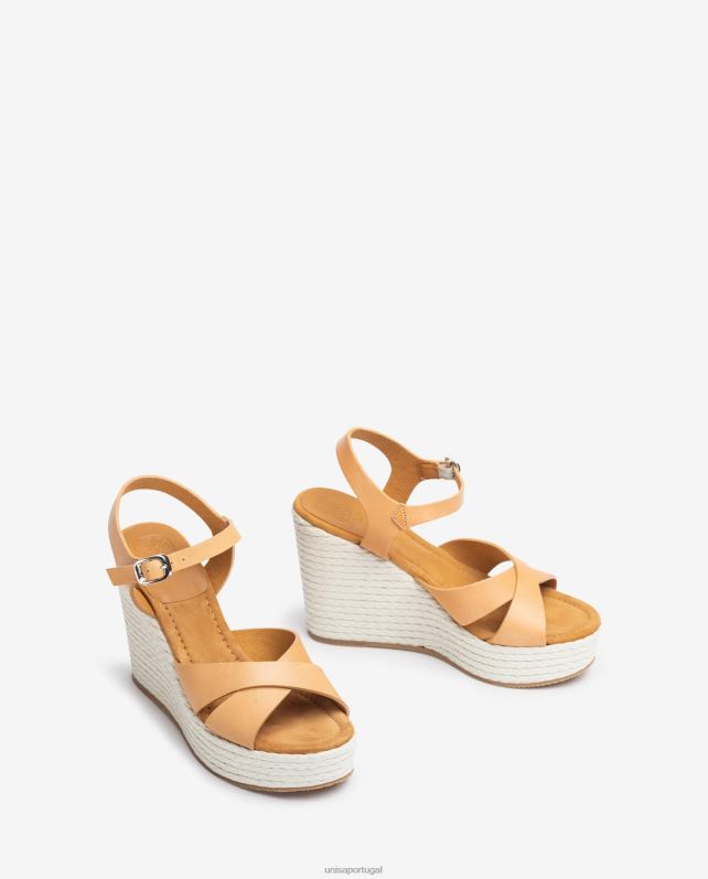 Unisa sandália salto alto mulheres 6V2Z6193 marrom