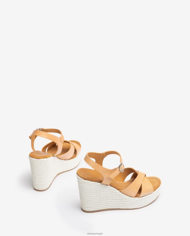 Unisa sandália salto alto mulheres 6V2Z6193 marrom