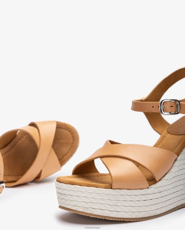 Unisa sandália salto alto mulheres 6V2Z6193 marrom