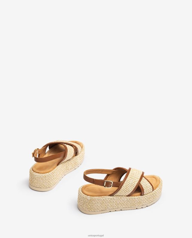 Unisa sandália salto bloco tira larga mulheres 6V2Z6107 gracioso