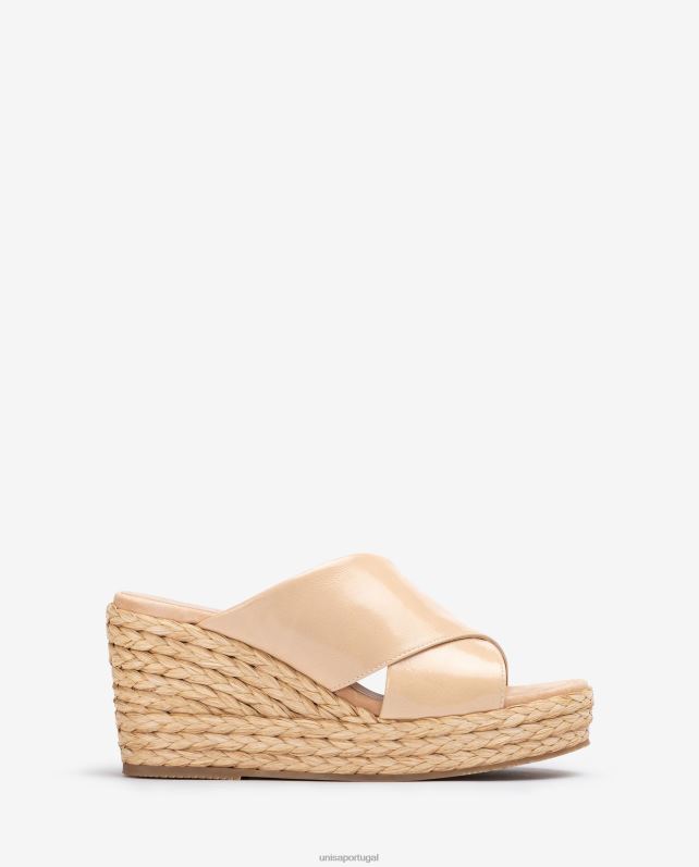 Unisa sandália tiras cruzadas largas mulheres 6V2Z6295 rosa