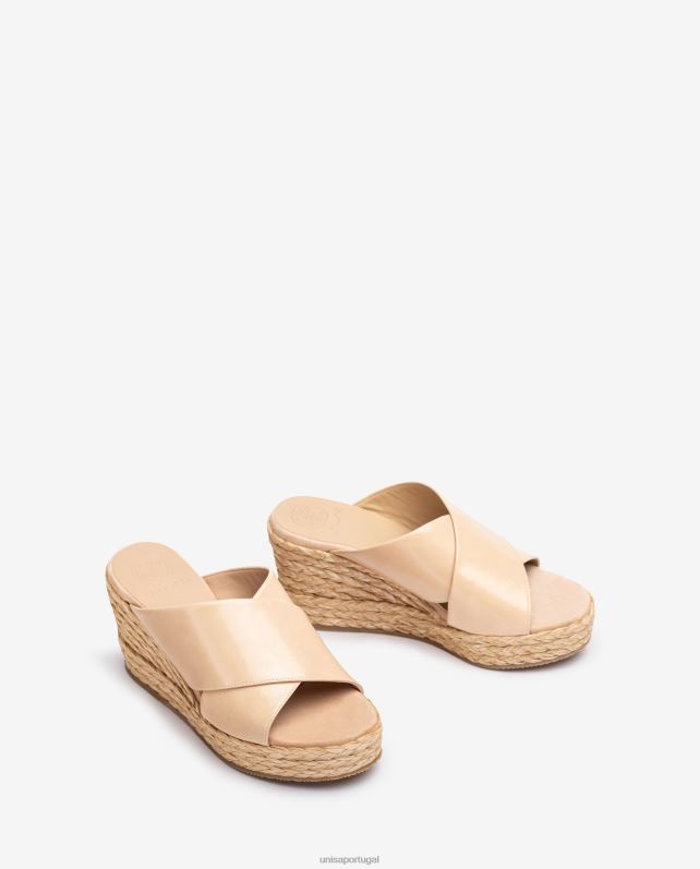 Unisa sandália tiras cruzadas largas mulheres 6V2Z6295 rosa